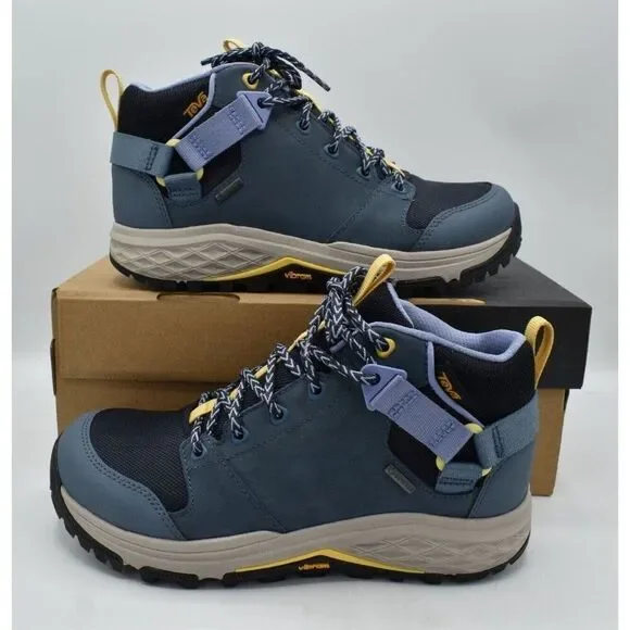 Teva Womens 9 Grandview GTX Gore Tex Mid Blue Mirage Leather Waterproof Hiking - Picture 9 of 12